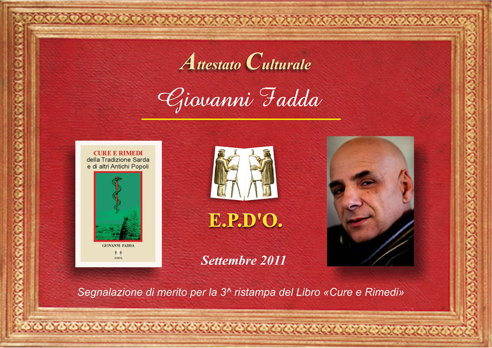 EPDO - Attestato Speciale Giovanni Fadda